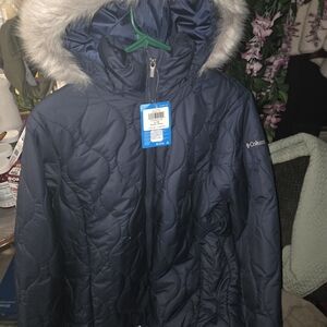 Columbia Women's Frosty Heights Omni Heat Mid Insulated Hooded Jacket Size Large